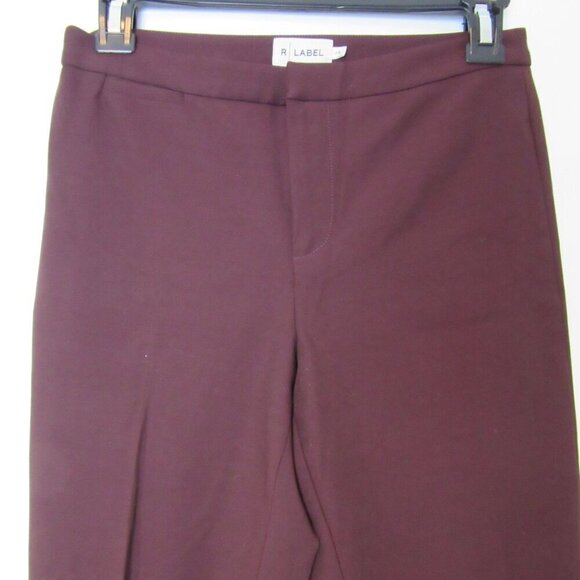 R Label The Reset Skinny Ankle Pants Dark Purple Maroon Work Office Career XS - Picture 2 of 7